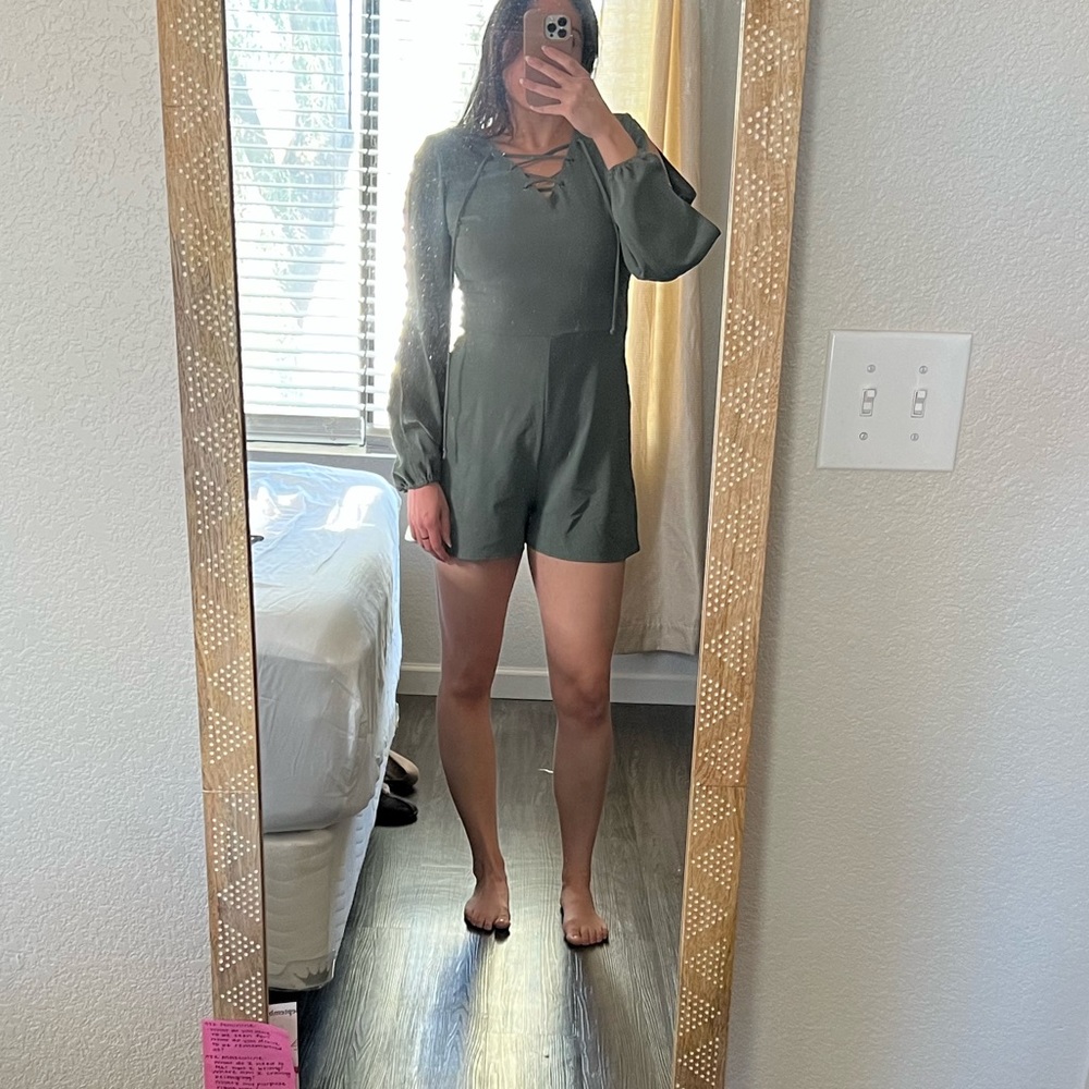 Adorable army green jumpsuit